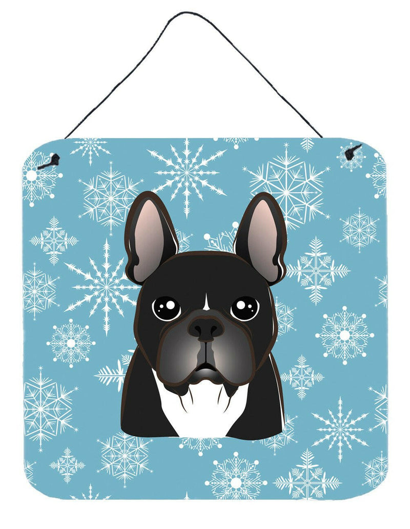 Snowflake French Bulldog Wall or Door Hanging Prints BB1661DS66