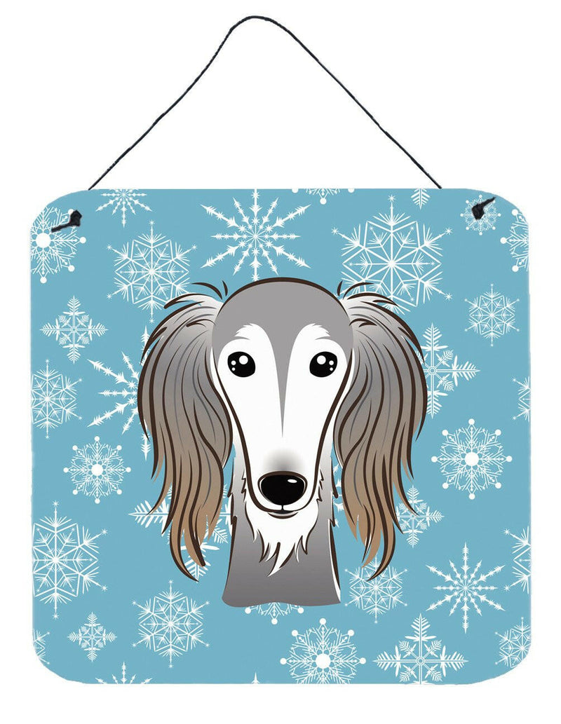 Snowflake Saluki Wall or Door Hanging Prints BB1663DS66