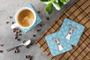 Snowflake Italian Greyhound Foam Coasters Set of 4 Cup Coasters for Indoor Outdoor, Tabletop Protection, Anti Slip, Mouse pad Material