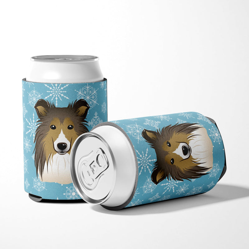 Snowflake Sheltie Can or Bottle Hugger BB1676CC