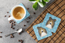 Snowflake Sheltie Foam Coasters Set of 4 Cup Coasters for Indoor Outdoor, Tabletop Protection, Anti Slip, Mouse pad Material