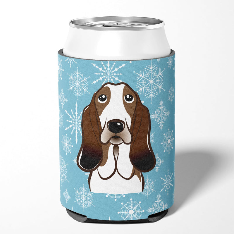 Snowflake Basset Hound Can or Bottle Hugger BB1677CC