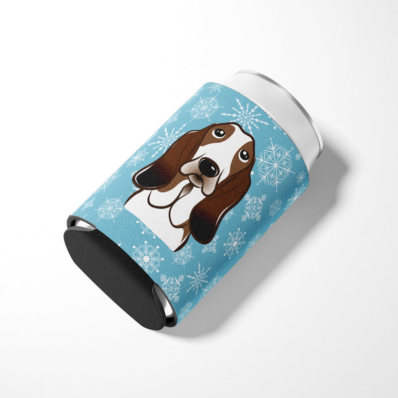 Snowflake Basset Hound Can or Bottle Hugger BB1677CC