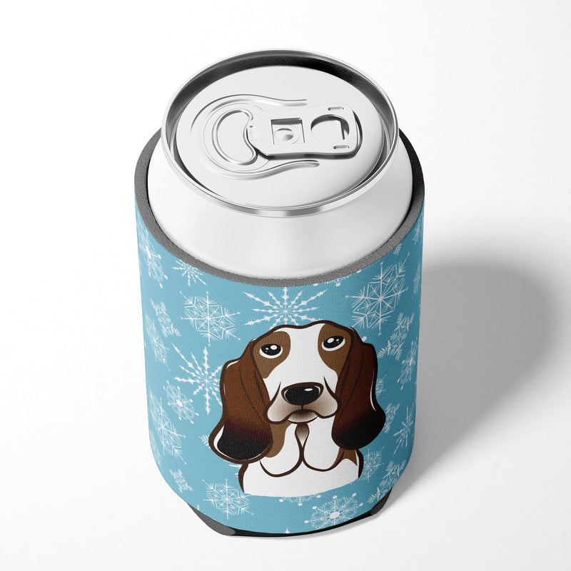 Snowflake Basset Hound Can or Bottle Hugger BB1677CC