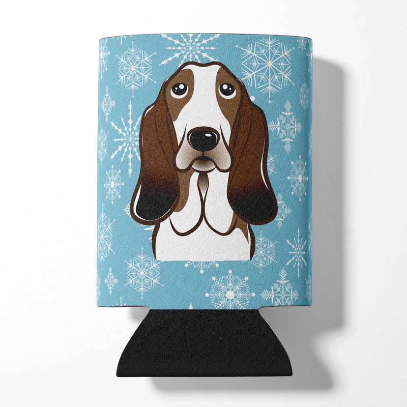 Snowflake Basset Hound Can or Bottle Hugger BB1677CC