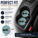 Snowflake Doberman Set of 2 Cup Holder Car Coasters Absorbent Round Sandstone Coasters Gifts for Men or Women, 2.5, Multicolor