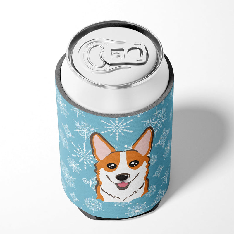 Snowflake Red Corgi Can or Bottle Hugger BB1688CC