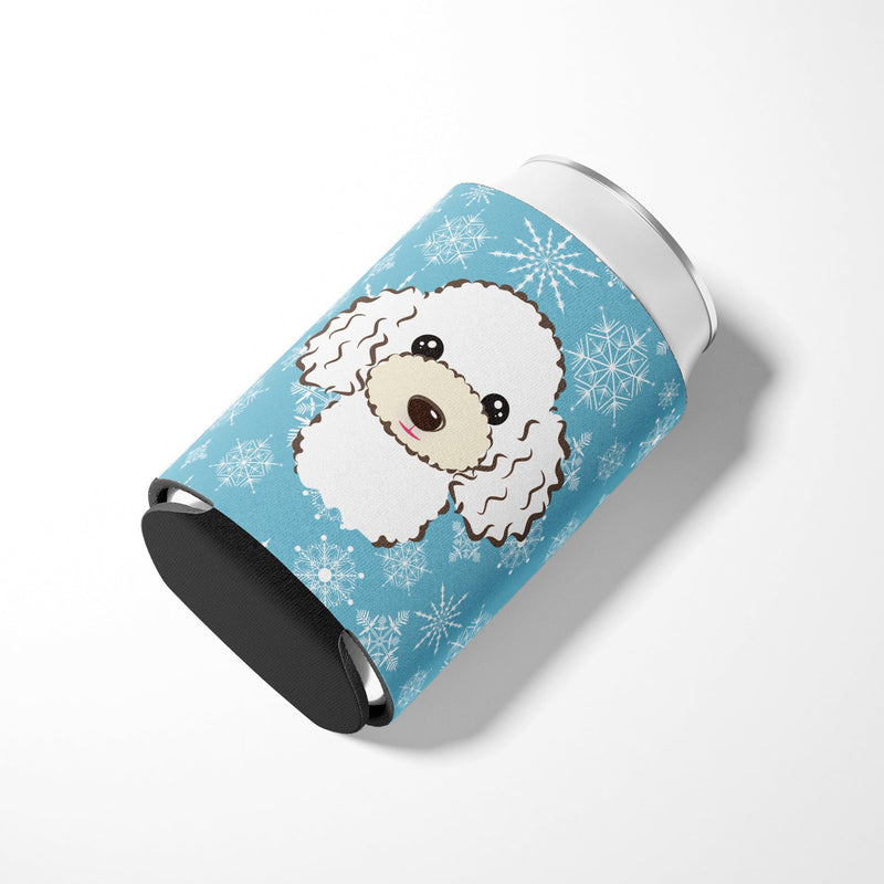 Snowflake White Poodle Can or Bottle Hugger BB1691CC