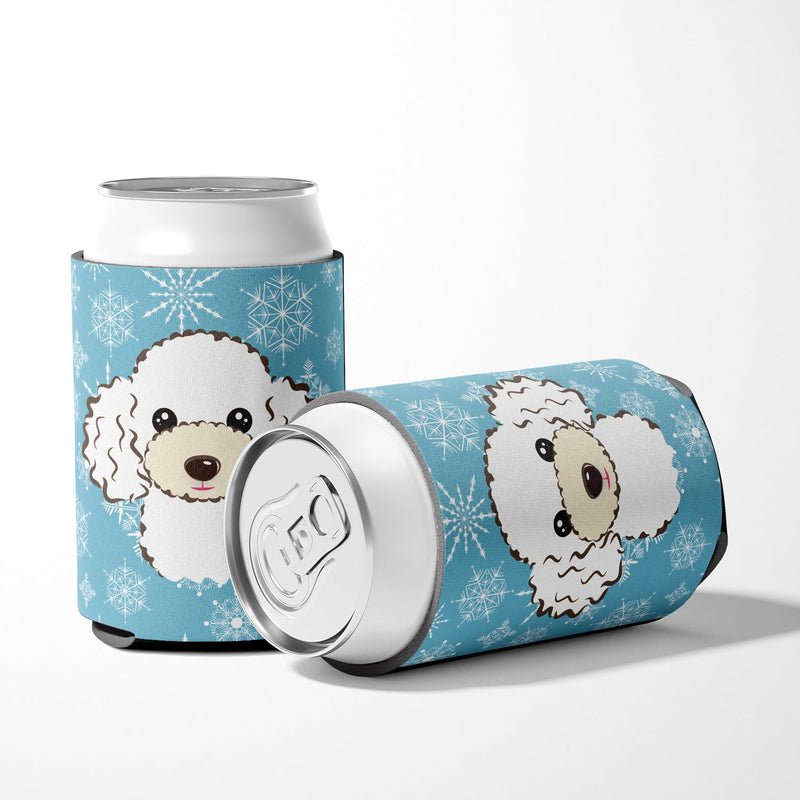 Snowflake White Poodle Can or Bottle Hugger BB1691CC