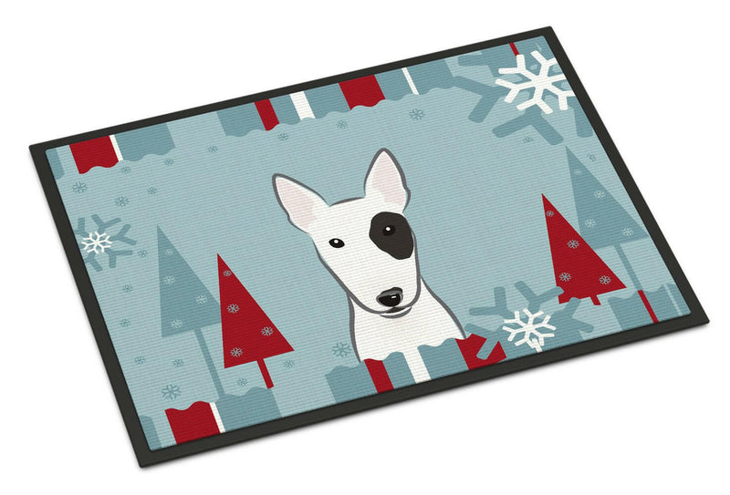 Winter Holiday Bull Terrier Indoor or Outdoor Mat 24x36 BB1705JMAT