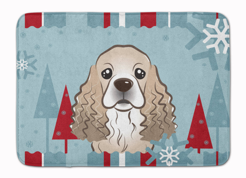 Winter Holiday Cocker Spaniel Machine Washable Memory Foam Mat BB1712RUG