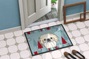 Winter Holiday Pekingese Doormat Indoor Outdoor 24H X 36W Front Door Mat Rugs for Entryway, Non Slip Washable Low Pile,