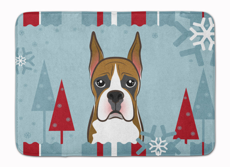 Winter Holiday Boxer Machine Washable Memory Foam Mat BB1719RUG