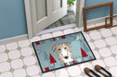 Winter Holiday Borzoi Doormat Indoor Outdoor 24H X 36W Front Door Mat Rugs for Entryway, Non Slip Washable Low Pile,