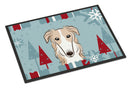 Winter Holiday Borzoi Doormat Indoor Outdoor 24H X 36W Front Door Mat Rugs for Entryway, Non Slip Washable Low Pile,