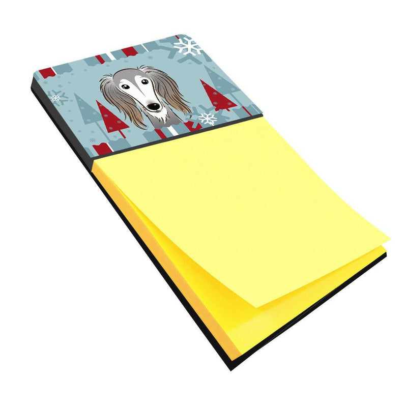 Winter Holiday Saluki Sticky Note Holder BB1725SN