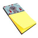 Winter Holiday Weimaraner Watercolor Sticky Note Holder Refillable Dispenser Desk Accessory 3x3 Pad Gift