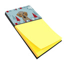 Winter Holiday Wirehaired Dachshund Watercolor Sticky Note Holder Refillable Dispenser Desk Accessory 3x3 Pad Gift
