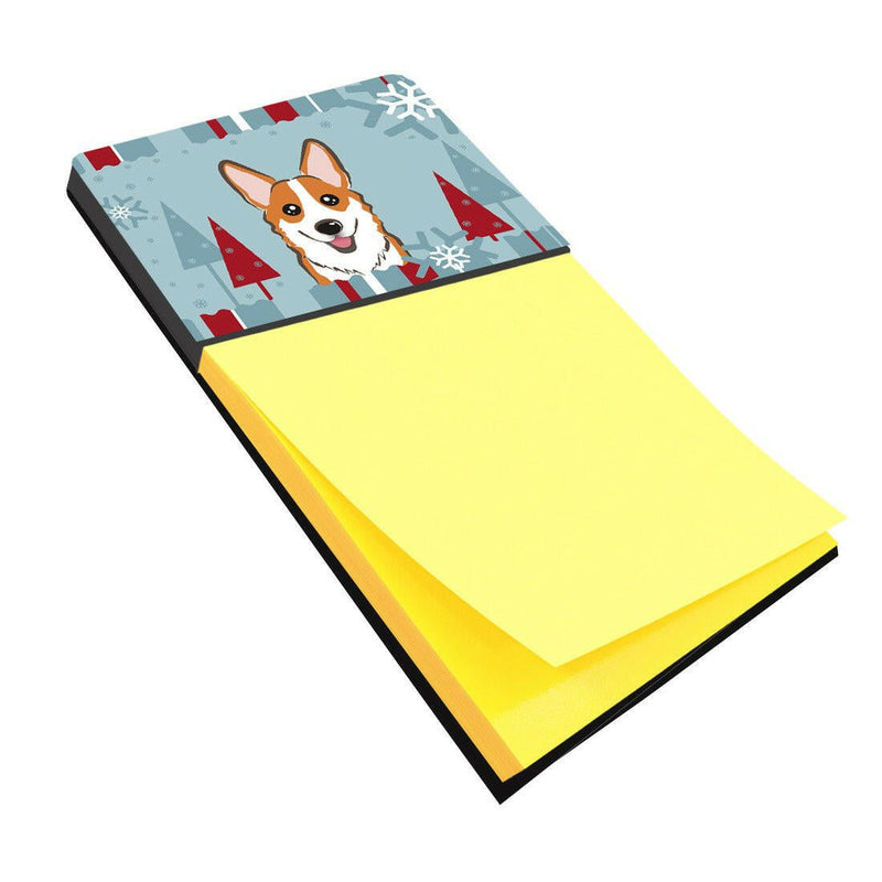 Winter Holiday Red Corgi Sticky Note Holder BB1750SN