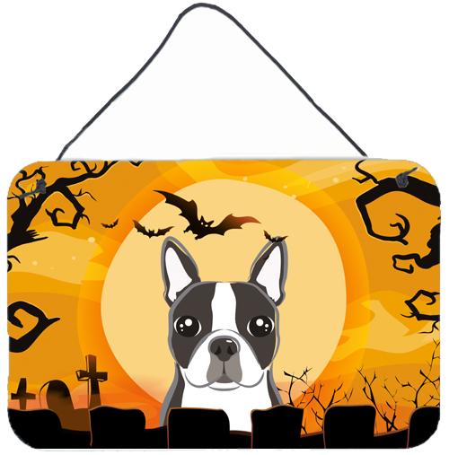 Halloween Boston Terrier Wall or Door Hanging Prints