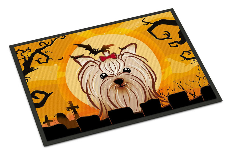 Halloween Yorkie Yorkshire Terrier Indoor or Outdoor Mat 24x36 BB1762JMAT