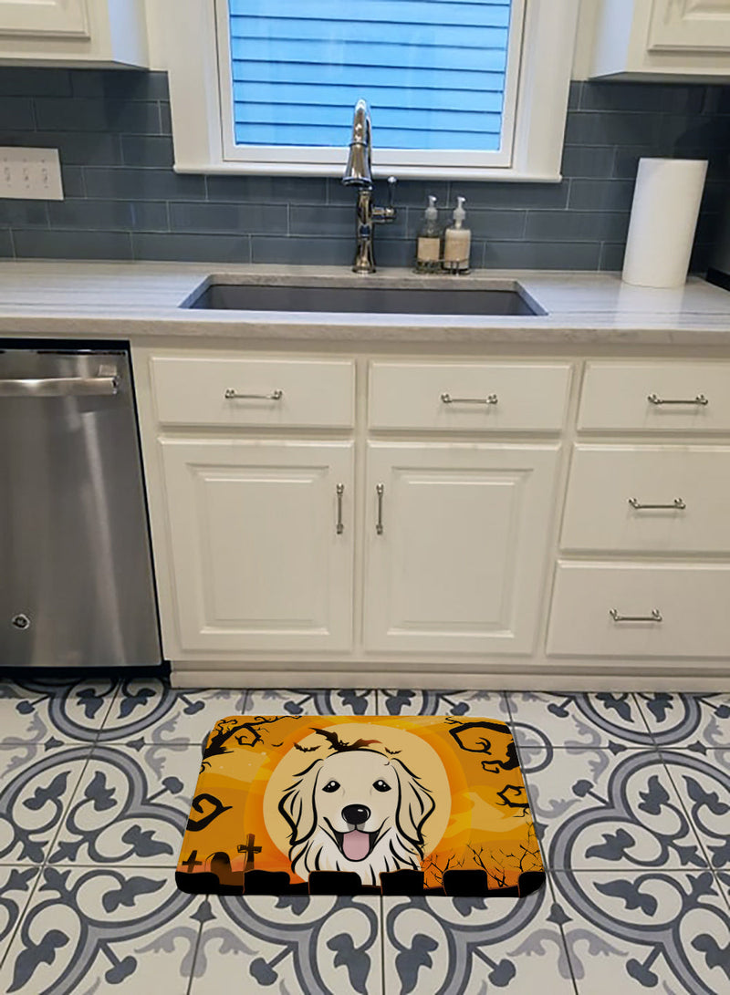 Halloween Golden Retriever Machine Washable Memory Foam Mat BB1763RUG