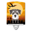 Halloween Schnauzer Ceramic Night Light Compact, UL-Certified, Ideal for Bedroom, Bathroom, Nursery, Hallway, Kitchen, 6x4x3, Multicolor