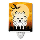 Halloween Pomeranian Ceramic Night Light Compact, UL-Certified, Ideal for Bedroom, Bathroom, Nursery, Hallway, Kitchen, 6x4x3, Multicolor