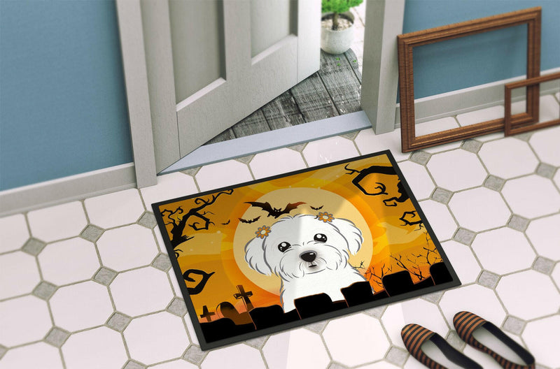 Halloween Maltese Indoor or Outdoor Mat 18x27 BB1766MAT