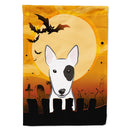 Halloween Bull Terrier House Flag 28x40 Porch Sleeve Pole Decorative Outside Yard Banner Artwork Wall Hanging, Polyester