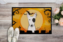 Halloween Bull Terrier Doormat Indoor Outdoor 24H X 36W Front Door Mat Rugs for Entryway, Non Slip Washable Low Pile,