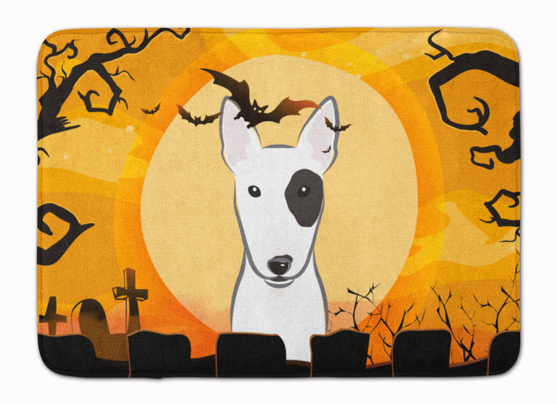 Halloween Bull Terrier Machine Washable Memory Foam Mat BB1767RUG