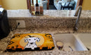 Halloween Dalmatian Dish Drying Mat Absorbent Dish Drying Mat Pad for Kitchen Counter Dish Drainer Mat for Countertop, 14 x 21", Multicolor