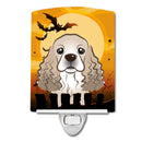 Halloween Cocker Spaniel Ceramic Night Light Compact, UL-Certified, Ideal for Bedroom, Bathroom, Nursery, Hallway, Kitchen, 6x4x3, Multicolor