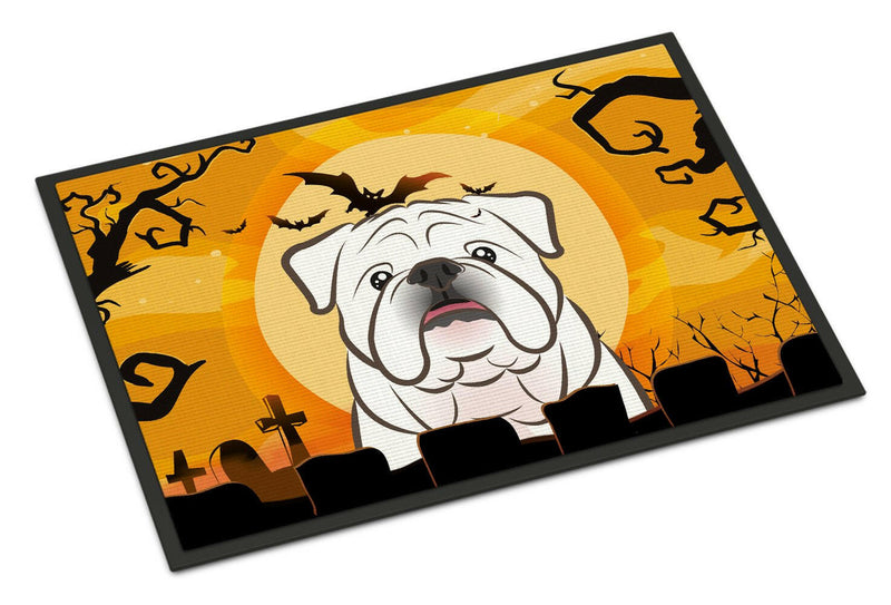 Halloween White English Bulldog  Indoor or Outdoor Mat 24x36 BB1778JMAT