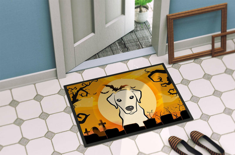 Halloween Yellow Labrador Indoor or Outdoor Mat 18x27 BB1780MAT