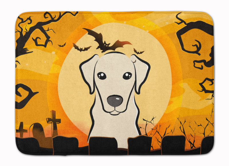 Halloween Yellow Labrador Machine Washable Memory Foam Mat BB1780RUG