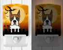 Halloween Boxer Ceramic Night Light Compact, UL-Certified, Ideal for Bedroom, Bathroom, Nursery, Hallway, Kitchen, 6x4x3, Multicolor