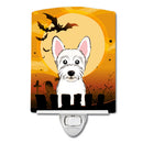 Halloween Westie Ceramic Night Light Compact, UL-Certified, Ideal for Bedroom, Bathroom, Nursery, Hallway, Kitchen, 6x4x3, Multicolor