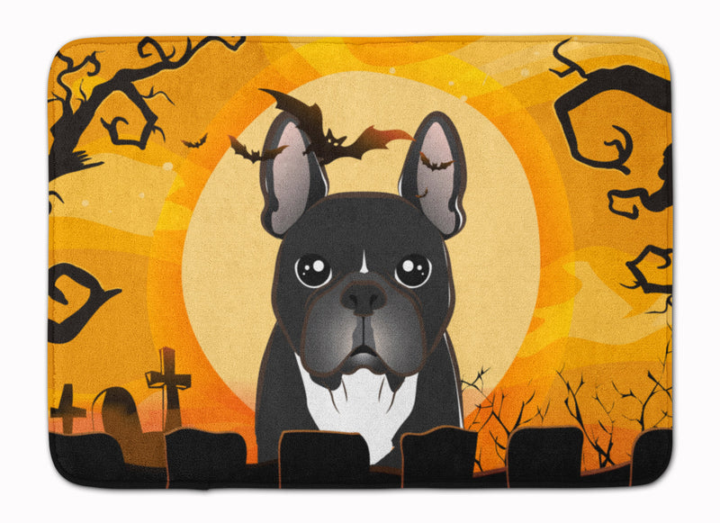 Halloween French Bulldog Machine Washable Memory Foam Mat BB1785RUG