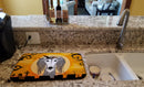 Halloween Saluki Dish Drying Mat Absorbent Dish Drying Mat Pad for Kitchen Counter Dish Drainer Mat for Countertop, 14 x 21", Multicolor