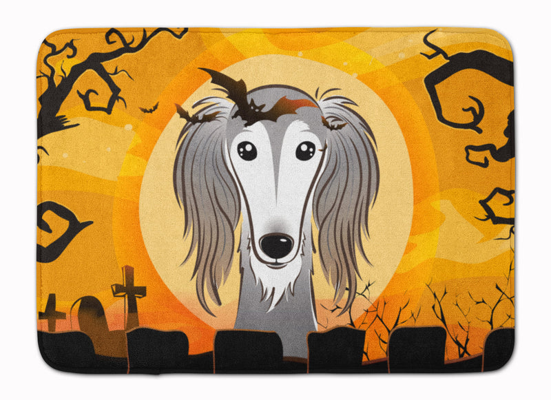 Halloween Saluki Machine Washable Memory Foam Mat BB1787RUG