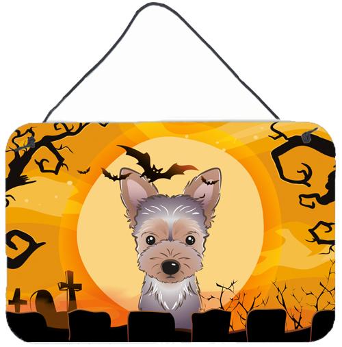 Halloween Yorkie Puppy Wall or Door Hanging Prints BB1790DS812