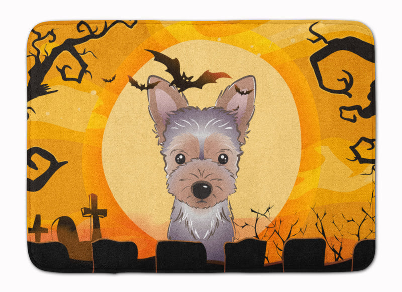 Halloween Yorkie Puppy Machine Washable Memory Foam Mat BB1790RUG