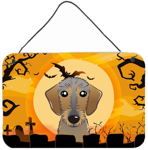 Halloween Wirehaired Dachshund Wall or Door Hanging Prints BB1791DS812