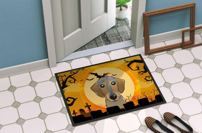 Halloween Wirehaired Dachshund Indoor or Outdoor Mat 24x36 BB1791JMAT