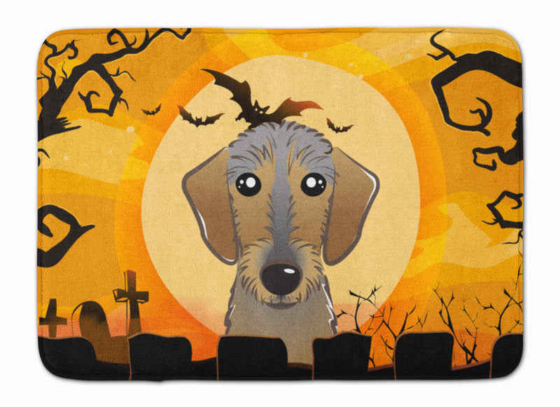 Halloween Wirehaired Dachshund Machine Washable Memory Foam Mat BB1791RUG