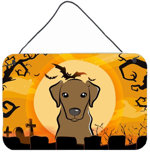 Halloween Chocolate Labrador Wall or Door Hanging Prints BB1792DS812