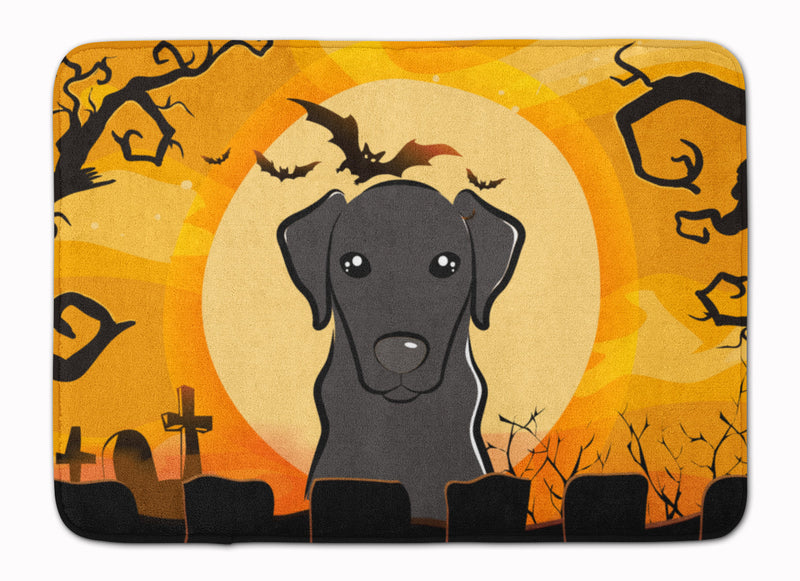 Halloween Black Labrador Machine Washable Memory Foam Mat BB1793RUG