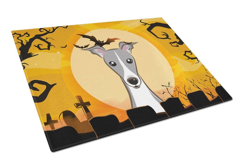 Halloween Italian Greyhound Glass Cutting Board Large BB1794LCB